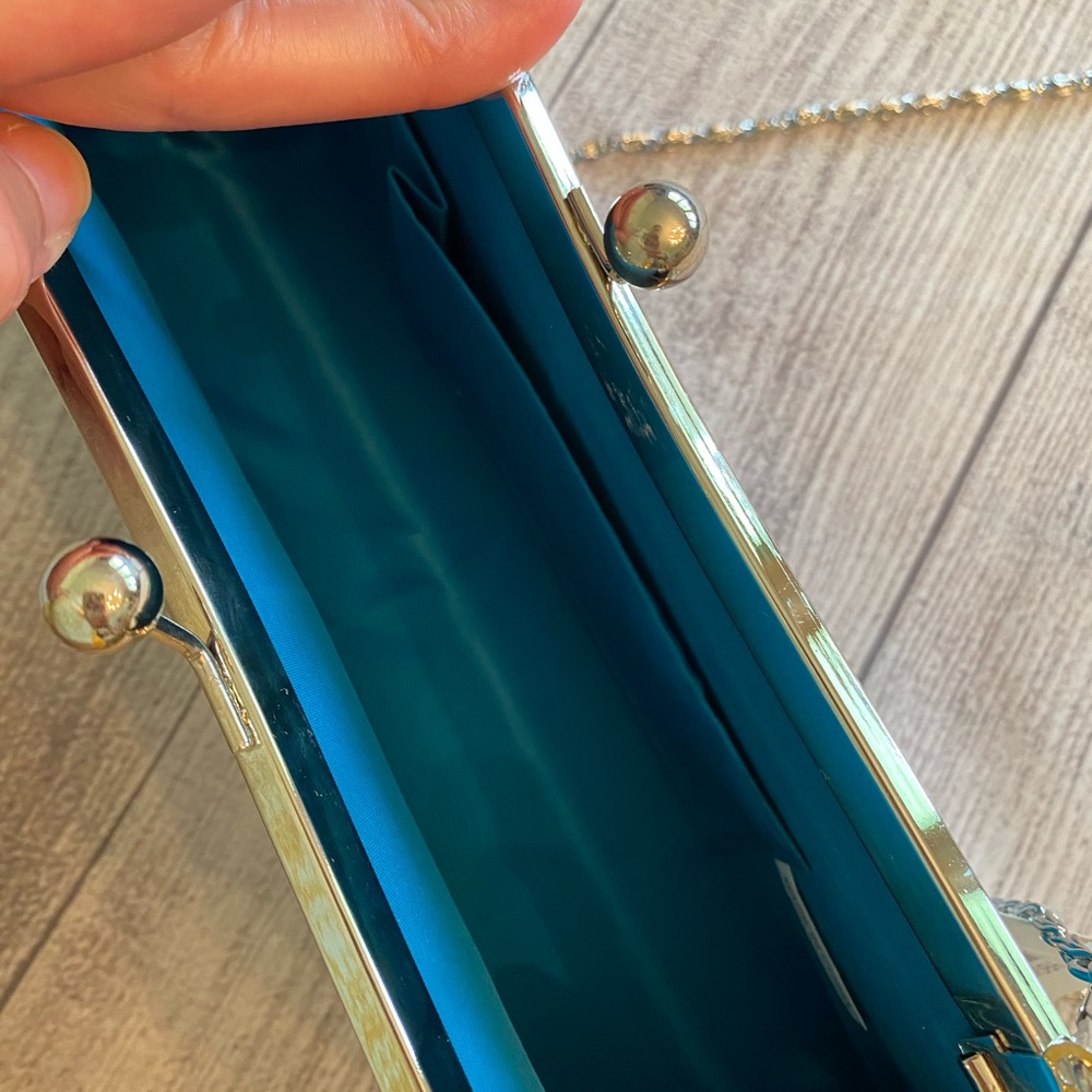 Teal and Bling Evening Bag ๐ - Picture 4 of 11